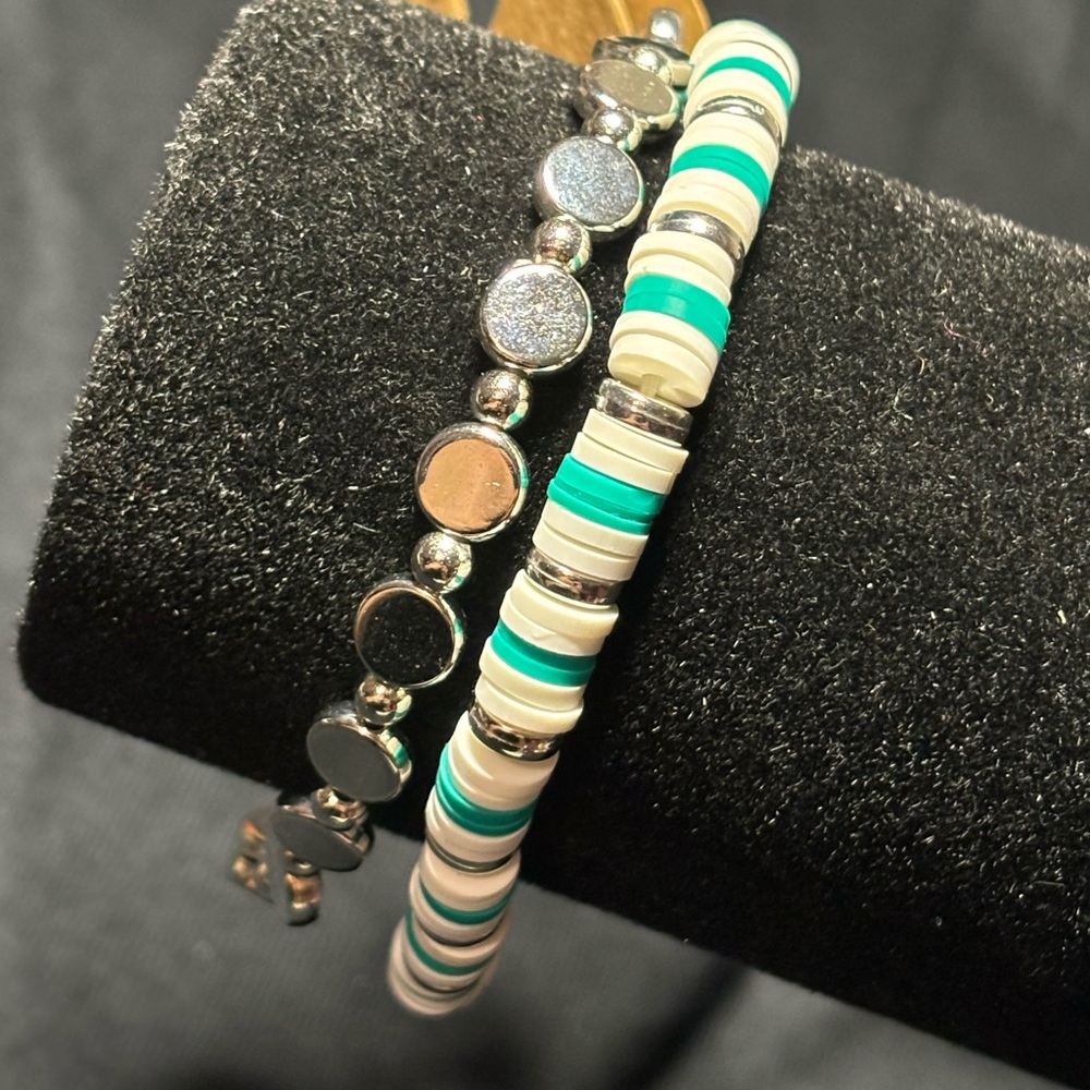 🌹 New handmade Clay mix beads bracelet